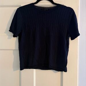 J. Crew Dark Blue Short Sleeve Top